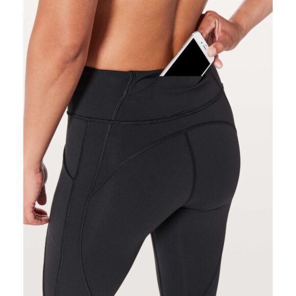 Lululemon Time To Sweat Crop *23", Black, Size 6, W6AQZS - Picture 2 of 9